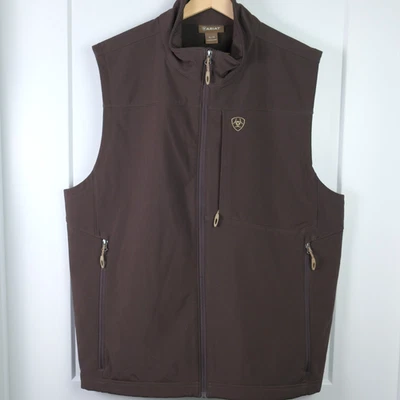 Ariat 2.0 Vernon Softshell Vest Coffee Bean Men's Size XL *EXCELL COND! - Image 1 of 4