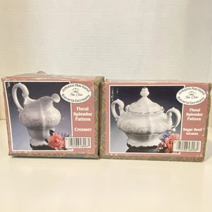 Johann Haviland and “floral Splendor” Sugar Bowl And Gravel Bowl NIB RARE - Picture 1 of 10