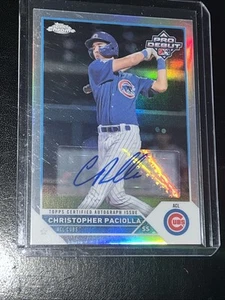 Christopher Paciolla 2023 Topps Pro debut refractor automático/99 Cubs - Imagen 1 de 3
