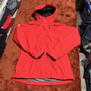 Helly Hansen Jacke Herren Medium rot Kapuze Shell Wikinger Logo Regenmantel - Bild 1 von 5