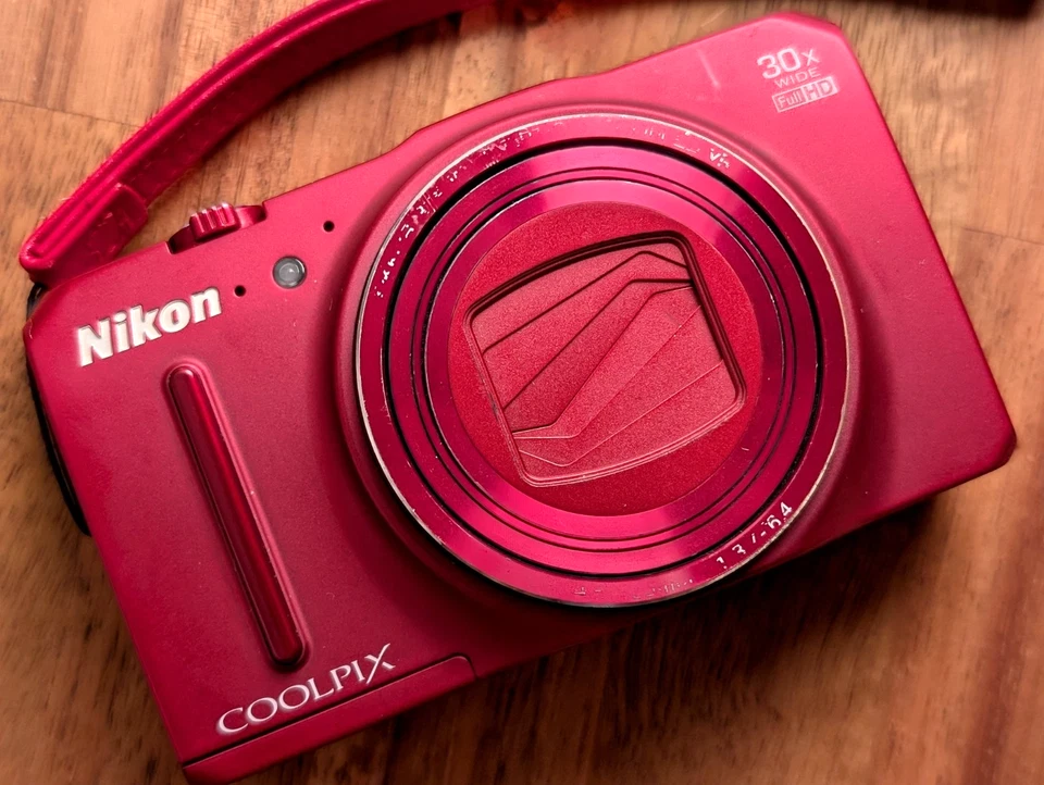 MINT Nikon COOLPIX S9700 16.0MP 30x Zoom Compact Digital Camera Japan Red - Image 1 of 4