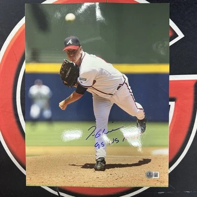 Tom Glavine Autographed Atlanta Braves Inscribed 11x14 Photo Beckett BAS - Image 1 of 3
