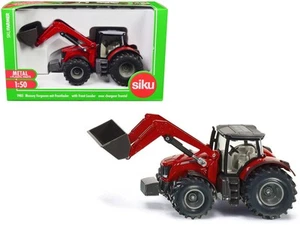 Massey Ferguson 8690 Tractor 1/50 Diecast Model Red with Front Loader by Siku - Picture 1 of 1