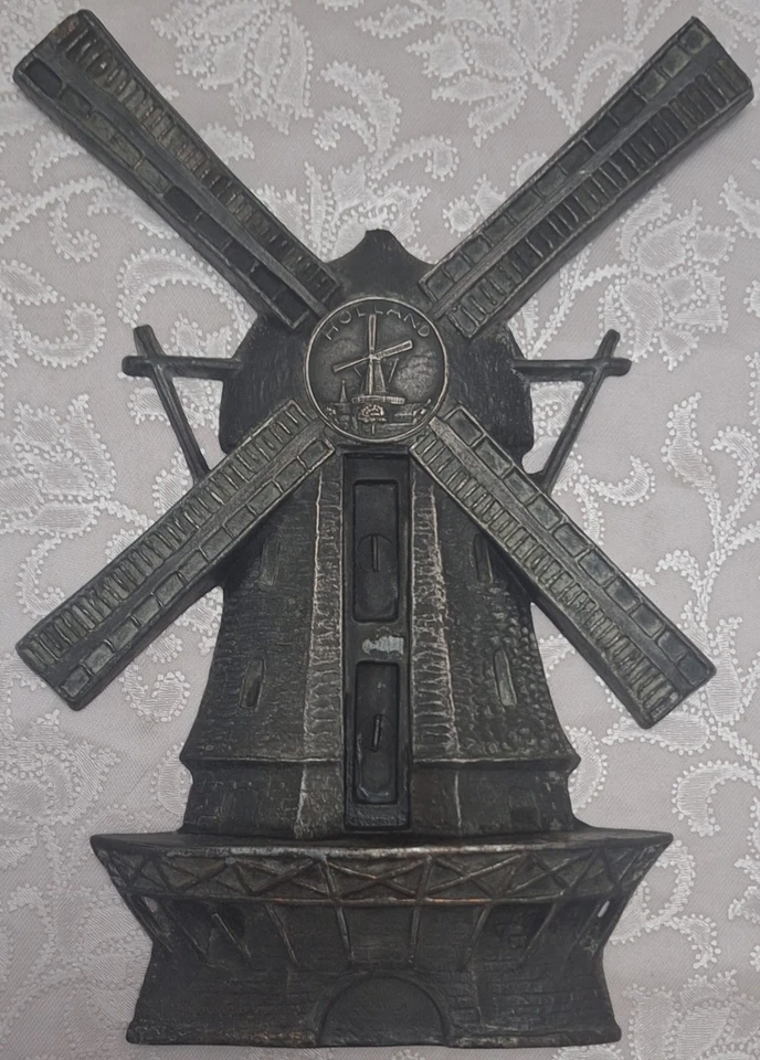 Винтажная металлическая ветряная мельница Zero O.W.G подвесная настенная табличка «Голландия» редкая - Изображение 1 из 4