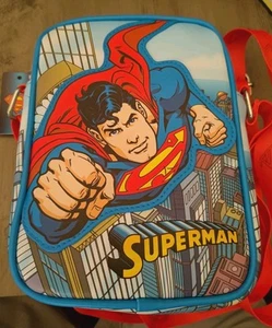 DC Comics Superman Buckle-Down Crossbody Bag with Embossed Character Logo - Picture 1 of 7