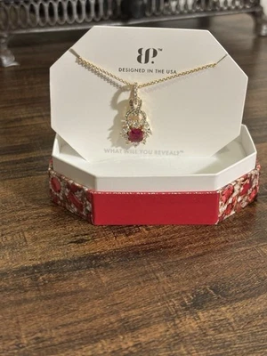 Bomb Party July 2025 Necklace “Enrapt With A Captivating Glow” NK75089 Rose Gold - Image 1 of 3