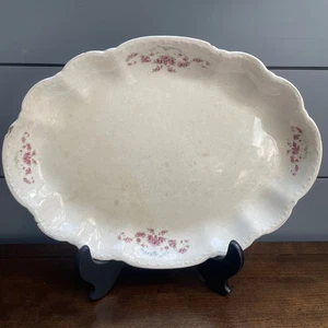 Antique Homer Laughlin HUDSON Series Circa 1908-1928 14.25” Platter VTG roses - Picture 1 of 11