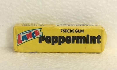 LANCE SNACKS  VINTAGE & RARE  1 PACK LANCE  PEPPERMINT CHEWING GUM - NOT FOR USE - Image 1 of 4