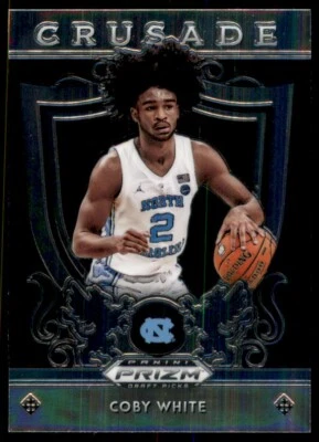 2019-20 Panini Prizm Draft Picks Coby White RC North Carolina Tar Heels #61 - Image 1 of 2