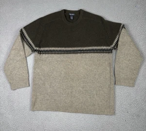 VTG Cherokee Sweater Mens XL Gray Lambswool Blend Pullover Chunky Preppy Grandpa - Picture 1 of 8