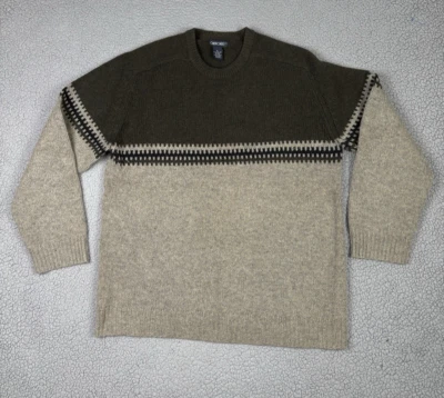 VTG Cherokee Sweater Mens XL Gray Lambswool Blend Pullover Chunky Preppy Grandpa - Image 1 of 4
