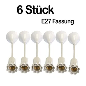 Lampenfassung Baustellefassung Zuleitung Kabel 6 Stück weiß E27 Fassung-17 - Bild 1 von 2