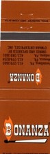 Bonanza Steak House, Heildelberg, Monaca, Indiana, Pennsylvania Matchbook