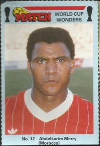 MATCH MAGAZINE-WORLD CUP WONDERS-1986- #12-MARRUECOS-ABDELKARIM MERRY - Imagen 1 de 2