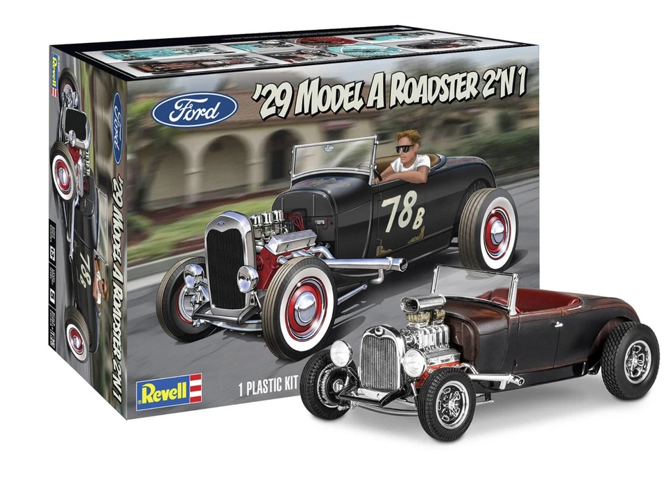 Revell 14463  1929 Ford Model A Roadster Bausatz in 1:25 Neu+OVP - Bild 1 von 1