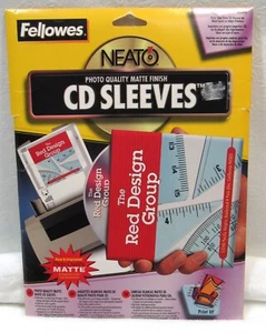 Fellowes NEATO CD Sleeves Photo Quality Matte Finish – 20 Sleeves 99995 - Picture 1 of 9
