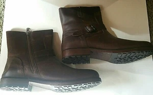Men's Franco Fortini Leather Dalton Buckled  Biker Boots Size 13 Brown Hog Bike - Picture 1 of 11