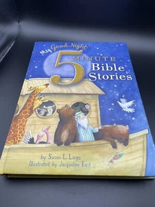 Bible stories book ~ my good night five minute Bible stories~ Hard cover NEW - Picture 1 of 9