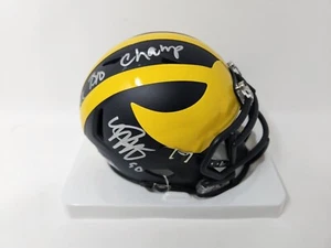Michigan State Wolverines Mike Morris Signed w/ Inscription Mini Helmet COA - Picture 1 of 4