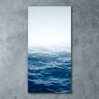 Wand-Bild Kunstdruck aus Hart-Glas Hochformat 60x120 Meereswellen