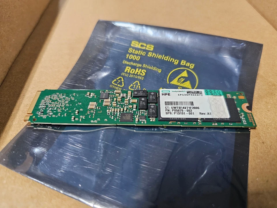 HPE P05879-002 1.92TB Mixed Use M.2 22110 M Key NVMe SSD p13191-001 P05898-001 - Image 1 of 1
