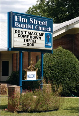 Letrero de iglesia - Tarjeta divertida del día del padre Nobleworks Foto 1 de 2