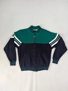 Vintage Pierre Cardin Mens Size S Green White Blue Full Zip Track Sweater Jacket - Picture 1 of 10