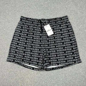 SQUIDHAUS Mesh Shorts Mens XL Black Drawstring 4" Inseam Pockets Gym NWT - Picture 1 of 6