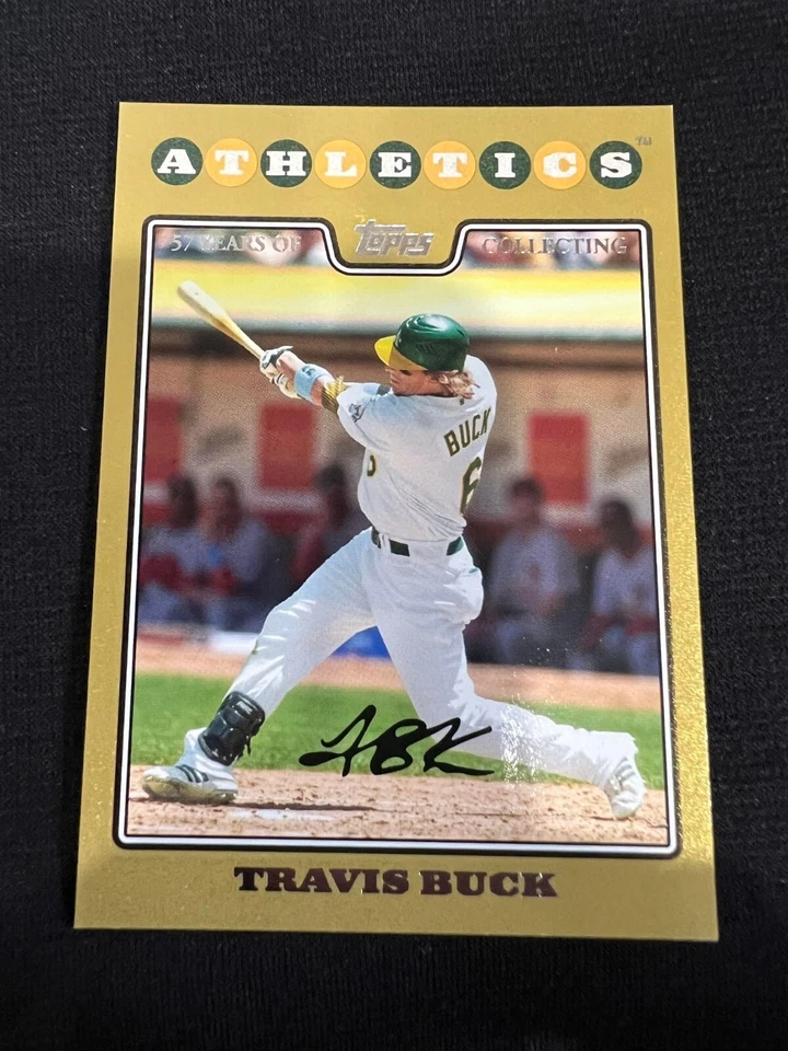 TRAVIS BUCK Oakland Athletics 2008 Topps Gold #519 Insert Card MLB #0591/2008 - Image 1 of 1