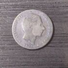 Philippines 1884 20 Centimes Silver Coin W6