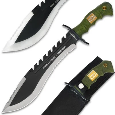 USMC Marine Kukri with Nylon Sheath | "Marine Force Recon" Medallion | 16 1/2" - Image 1 of 4