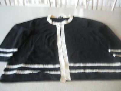 SUÉTER MUJER DISEÑADOR CON CUENTAS YUKA, talla 3X, blanco y negro Foto 1 de 4