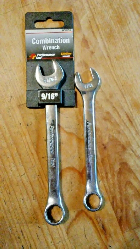 Performance Tool -Combination  Wrenches Lot Of 2 - 1/2" & 9/16" New - Image 1 of 3