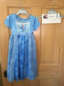 NWT Disney Frozen 2 Elsa Deluxe Nightgown costume size 5 - Picture 1 of 2