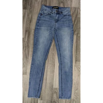 Indigo Rein 青少年尺寸 3 / 25 紧身胡须牛仔裤蓝色 — 第 1/4 张图片