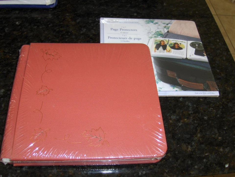 Nuevo álbum Creative Memories 7x7 hojas de otoño naranja quemado con protectores de página Foto 1 de 1