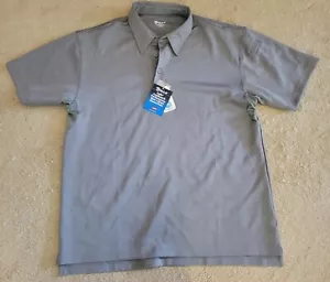 GALLS SH2178 Short Sleeve CoolBest 2 II PERFORMANCE Polo MENS Grey Shirt Lrg - Picture 1 of 7