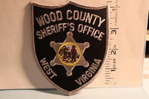 police patch  WOOD COUNTY SHERIFF'S OFFICE WEST VIRGINIA  GREY BORDERS - Picture 1 of 1