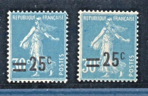 2 EXEMPLAIRES DU N° 217 NEUFS XX SURCHARGE HAUTE ET BASSE - LOT  N° 1 - Picture 1 of 1