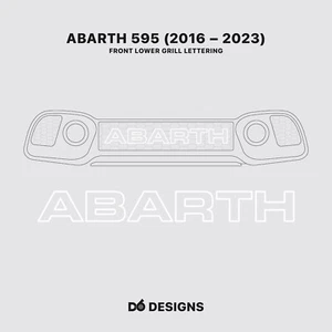Abarth front grill letters | 595 Series 4 (2016 – 2024) | White
