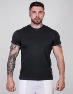 Camiseta holgada informal clásica de manga corta con cuello redondo para hombre - Imagen 1 de 9