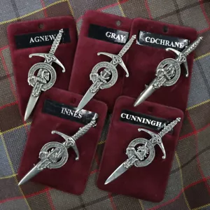 Spilla/spilla stemma clan peltro - Made in Scotland - Foto 1 di 7