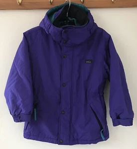Vtg LL Bean LL Kids Purple Blue Teal 80s 90s Parka Ski Coat Jacket Small 34" - Picture 1 of 7