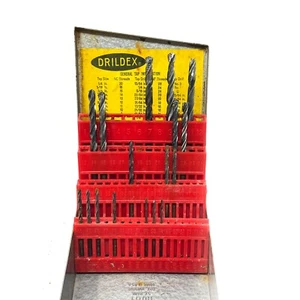 Drildex National Spiralbohrer Werkzeug Teilung Bit Set mit Koffer, Made in USA, 17-teilig - Bild 1 von 9