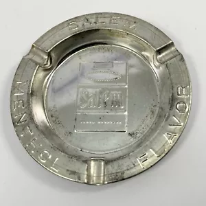 Cenicero de metal delgado para cigarrillos Salem Mentol 3-1/2" redondo de colección - Imagen 1 de 2