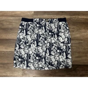 Lee Riders Size 5/6 Midrise Skirt Floral Print Blue Women's Button Mini - Picture 1 of 7