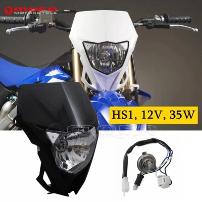 Supermoto Headlight Headlamp For Honda XR CRF250F TTR230 RMZ400 KX250F MX Enduro - Image 1 of 4
