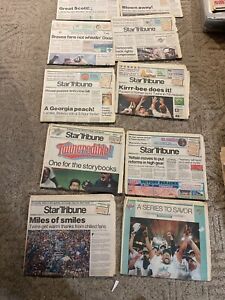 Lot of 12 1991 Minnesota Twins World Series Champions Star Tribune Newspapers