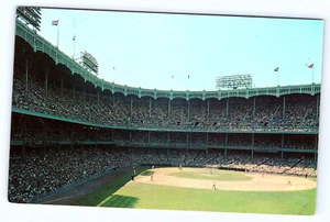 View of Yankee Stadium chrome New York City Postcard C228 - Picture 1 of 2