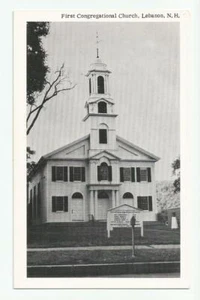 Postal Primera Iglesia Congregacional Líbano Nuevo Hampshire De Colección NH Sin Usar - Imagen 1 de 2